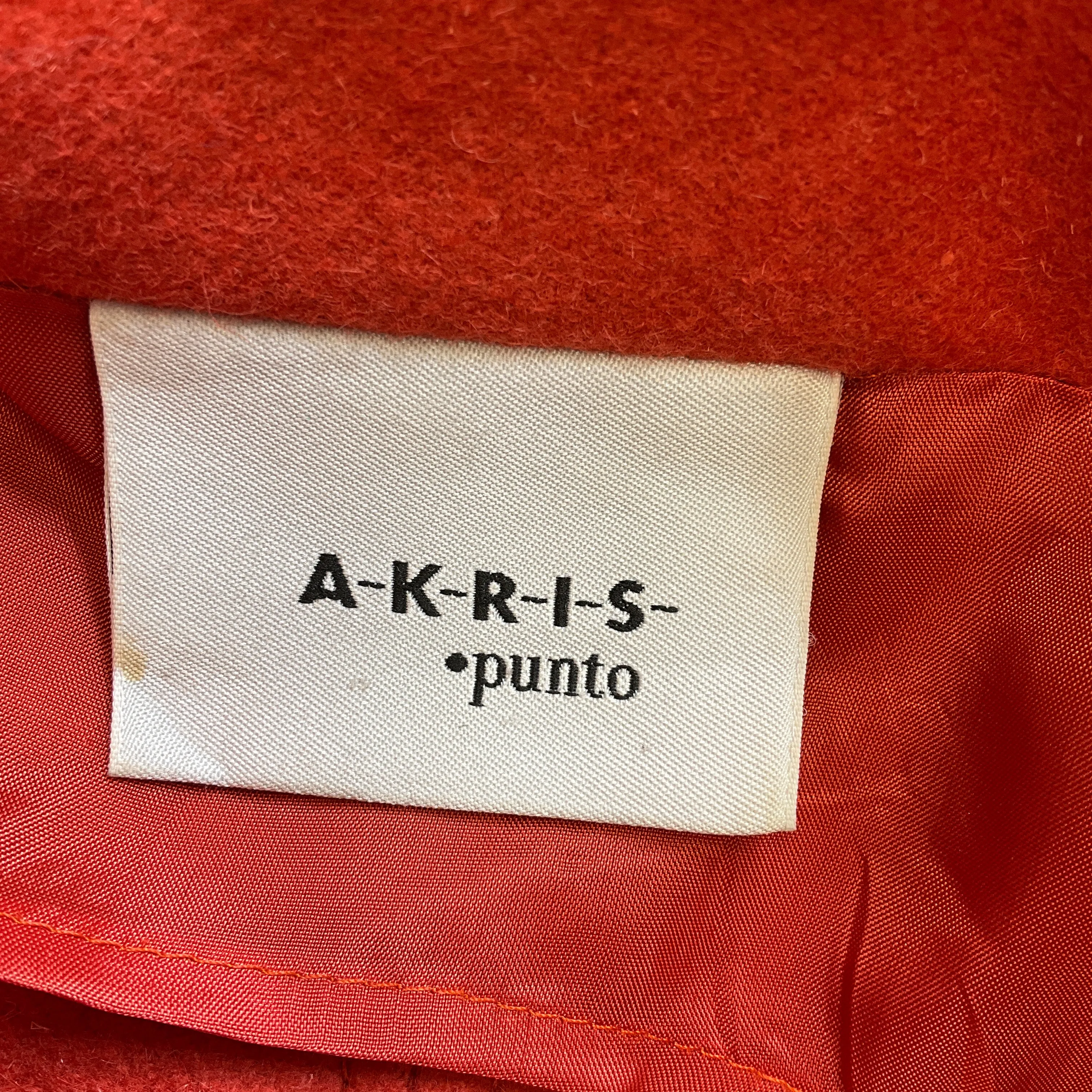 Akris Punto Orange Button-Front Wool and Angora Jacket