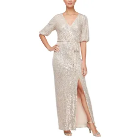 Alex Evenings 8196923 Long Sequin Formal Mother of the Bride Dress