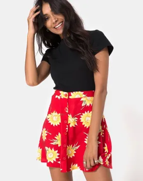 Andrea Skater Skirt in Sunny Days Red