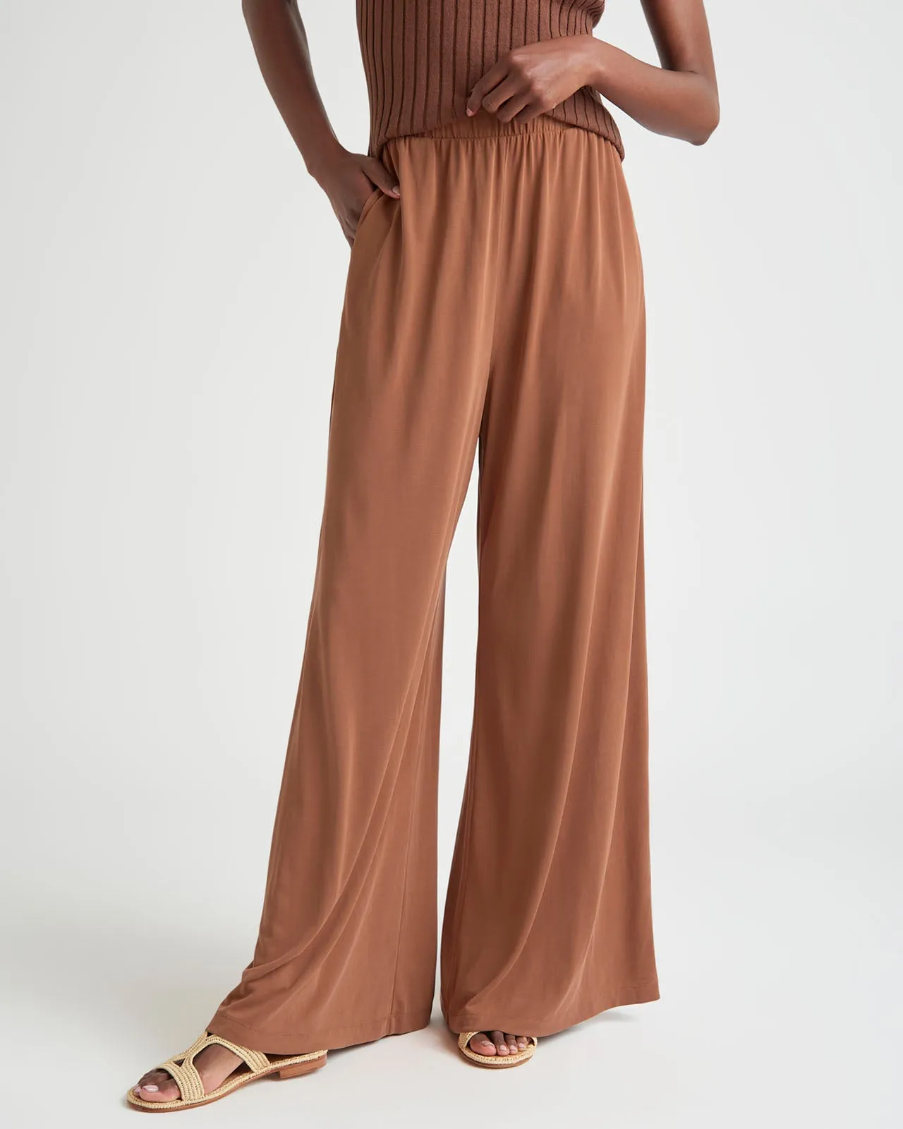 Arlo Sandwash Jersey Palazzo Pant