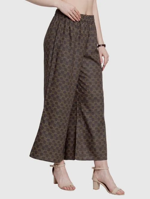 Attractive Black Designer Palazzo Pants For Women