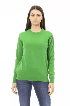 Baldinini Trend Green Wool Women Sweater