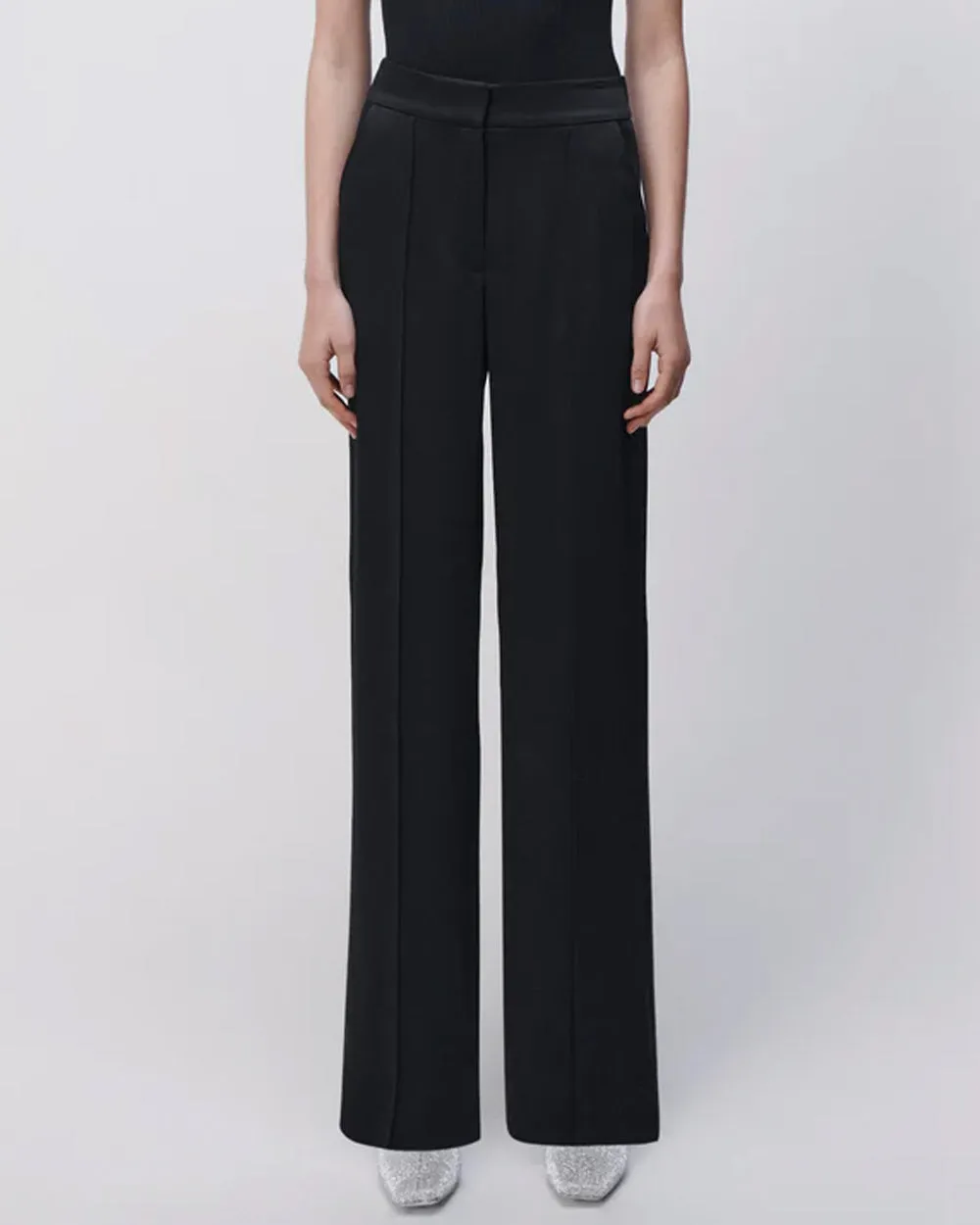 Black Kyra Wide Leg Pant