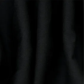 Black Wool Solid Twill Suiting Fabric