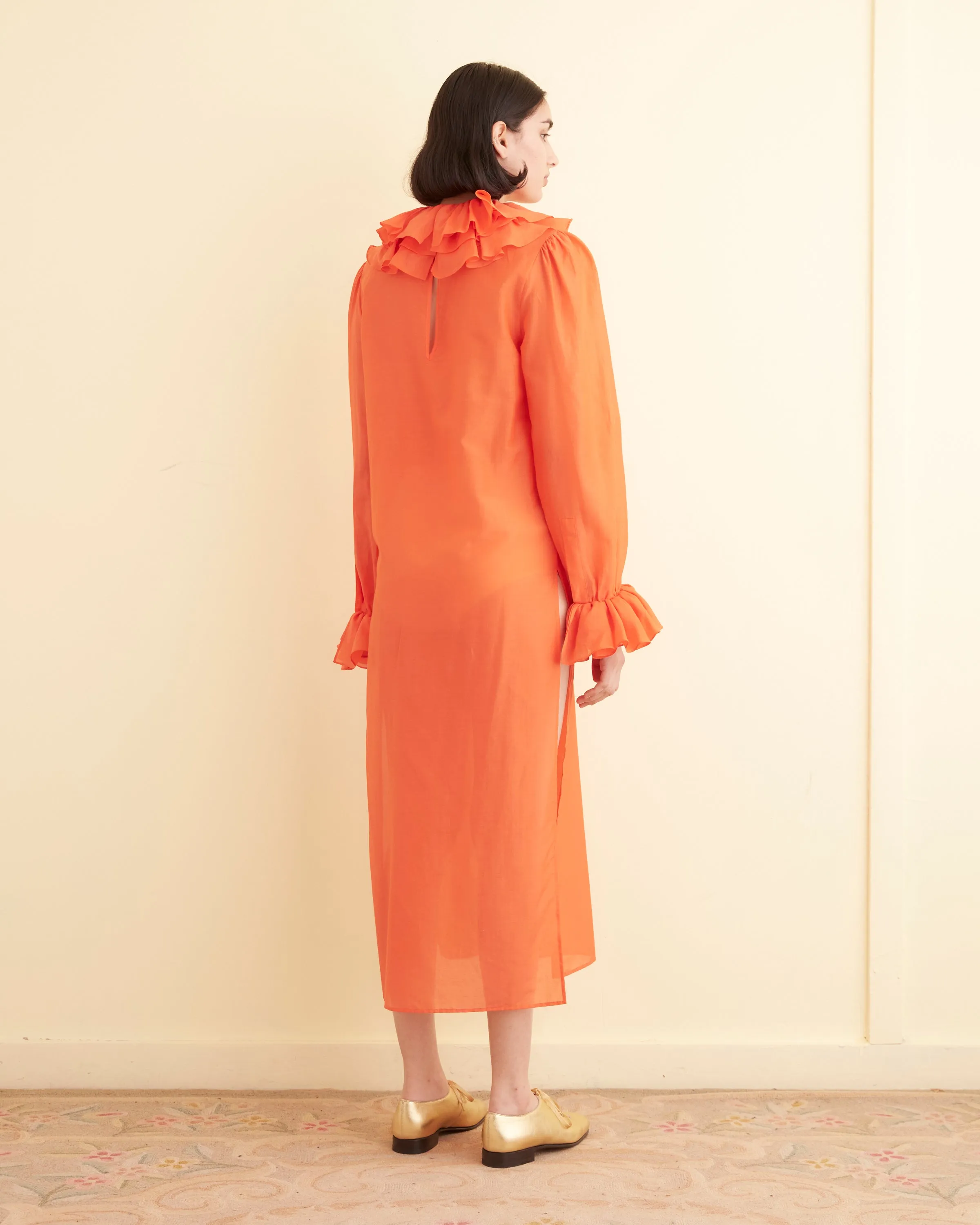 Boo Ruffle Gown - Orange