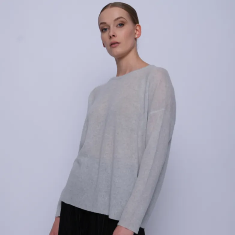 Calvine Boxy Cashmere Crew Neck - More Colors