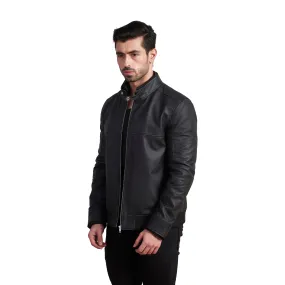 Carmine Ribs Leather Jackets