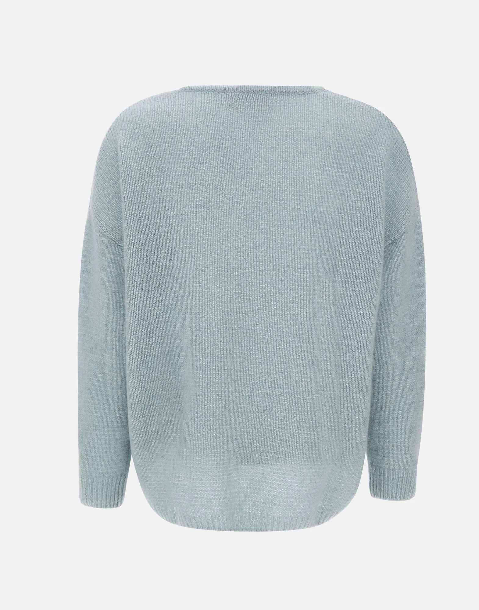 Cashmere Silk V-Neck Sweater in Blue