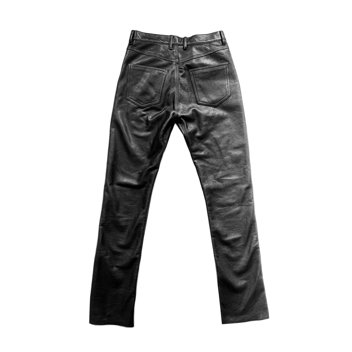 CIG CUT LEATHER PANTS (Straight Leg)