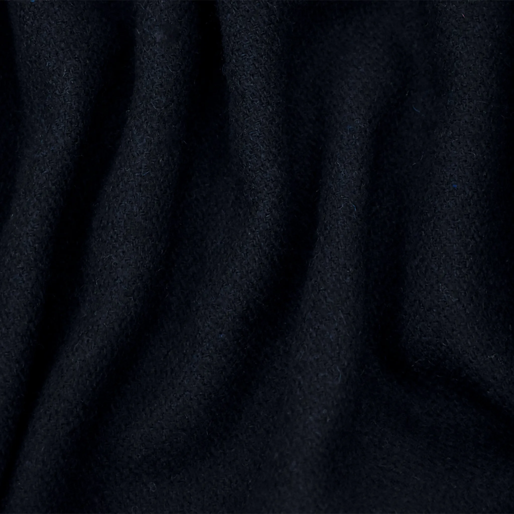 Deep Navy-Black Wool Texture Dobby Woven Single Brushed Jacketing Fabric