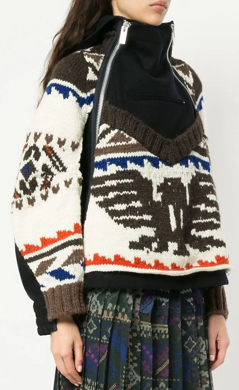 Eagle Knit Hooded Jacket