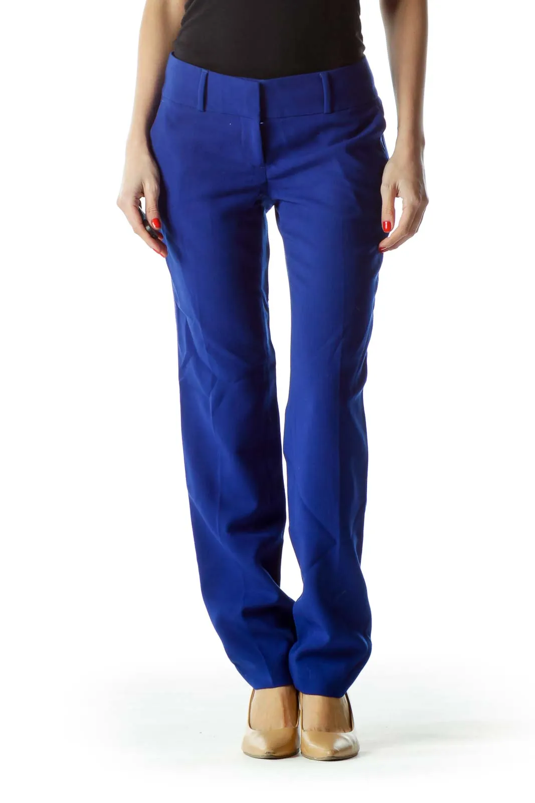 Electric Blue Straight Leg Pants