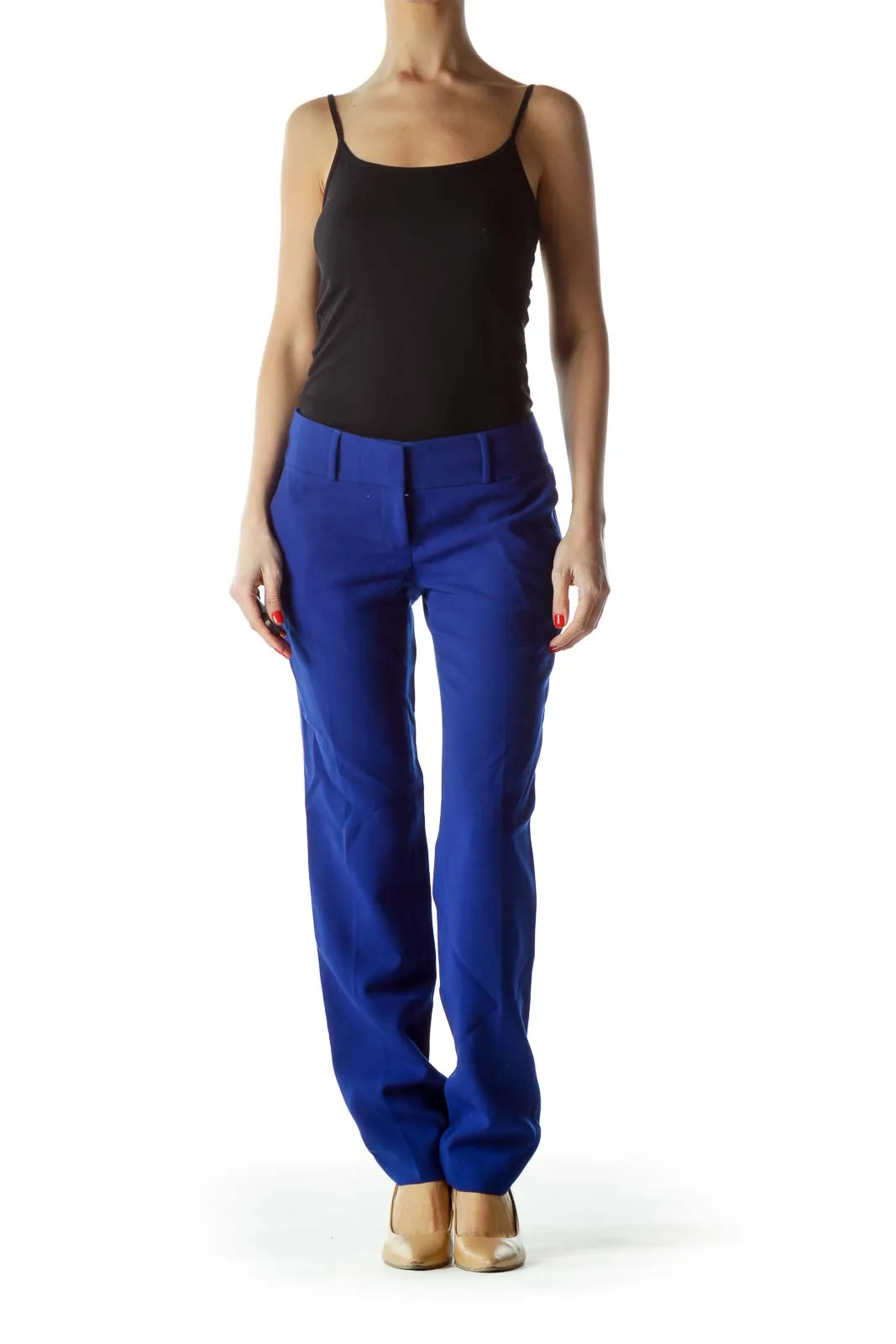 Electric Blue Straight Leg Pants