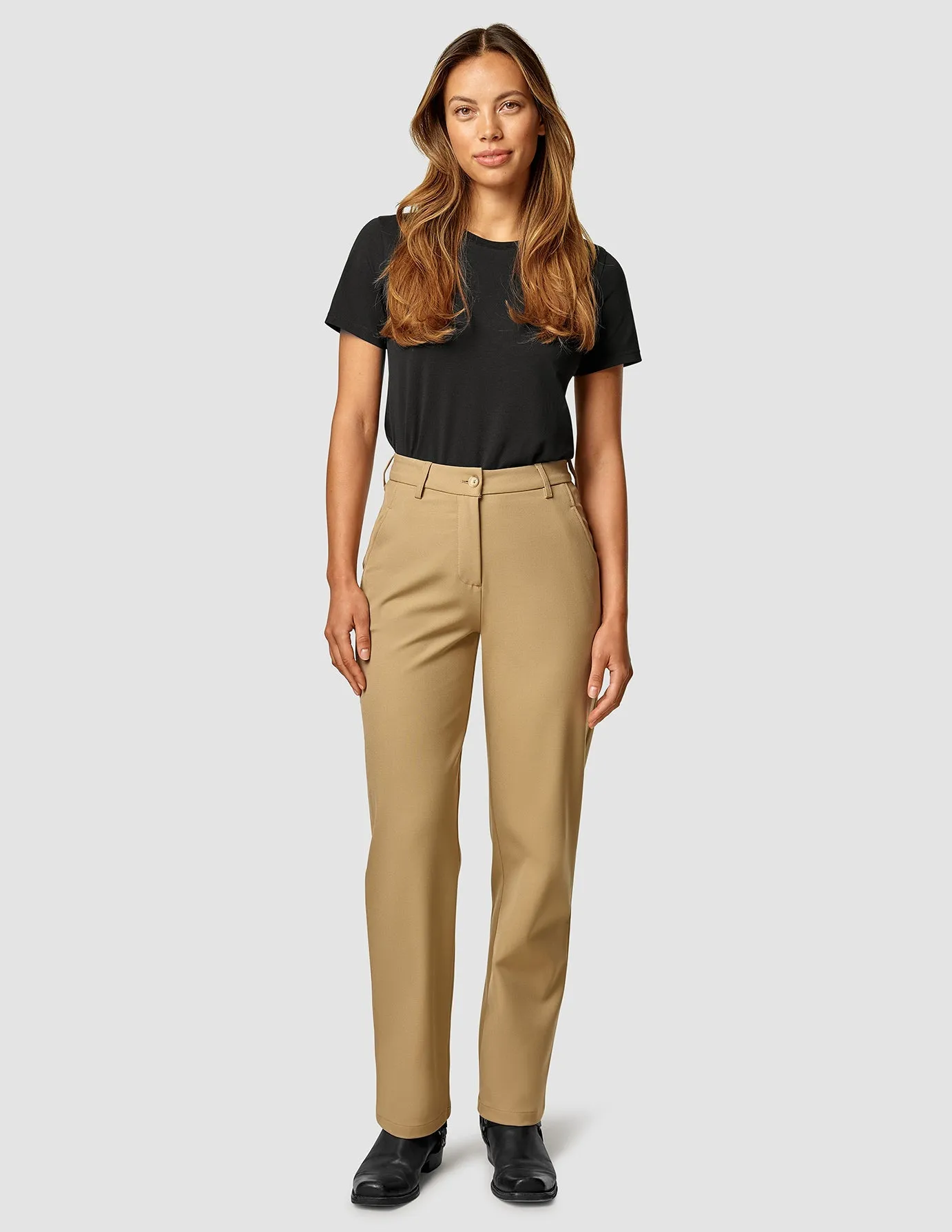 Essential Pants Straight Caramel