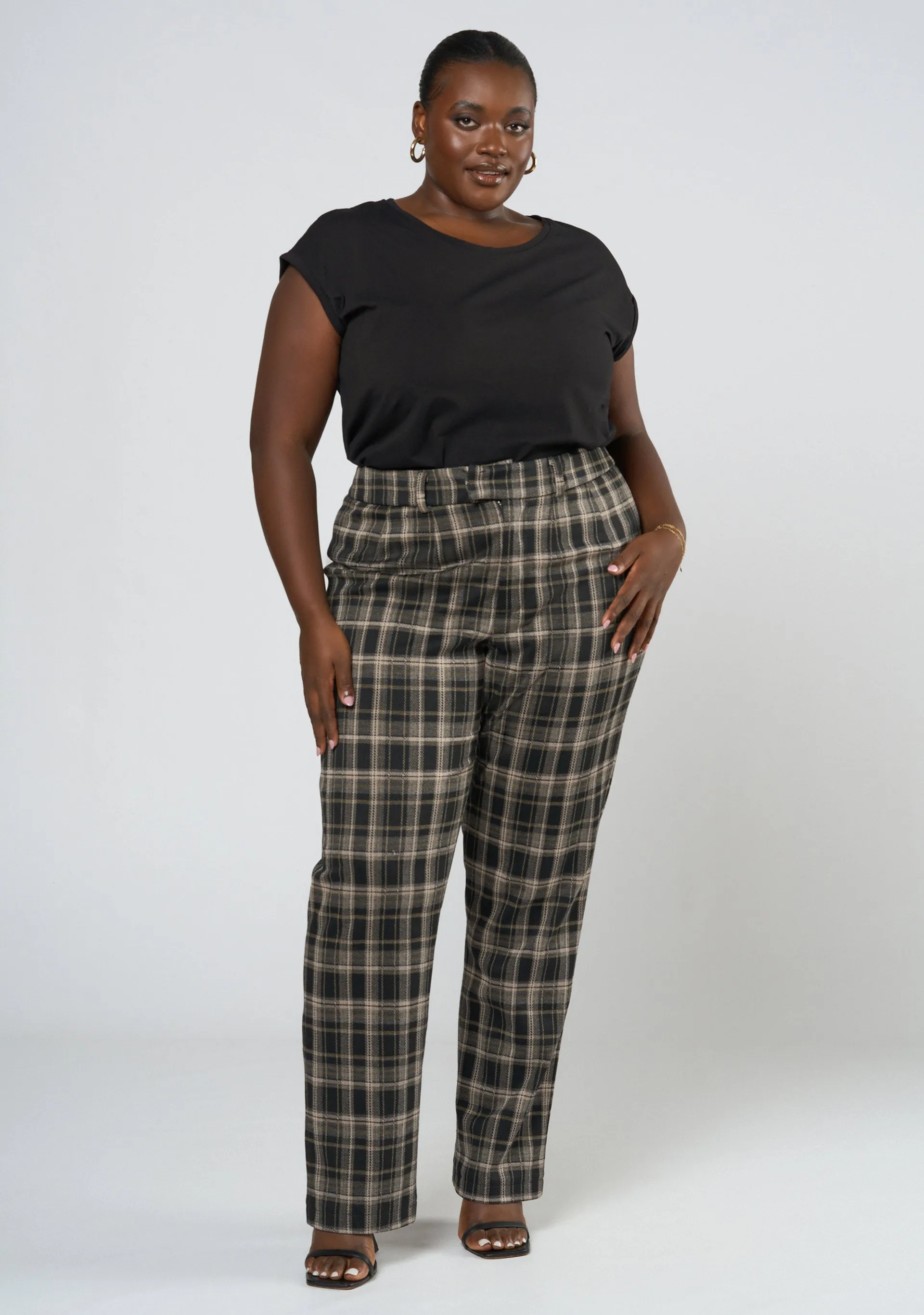 Estelle Check Ponte Pant