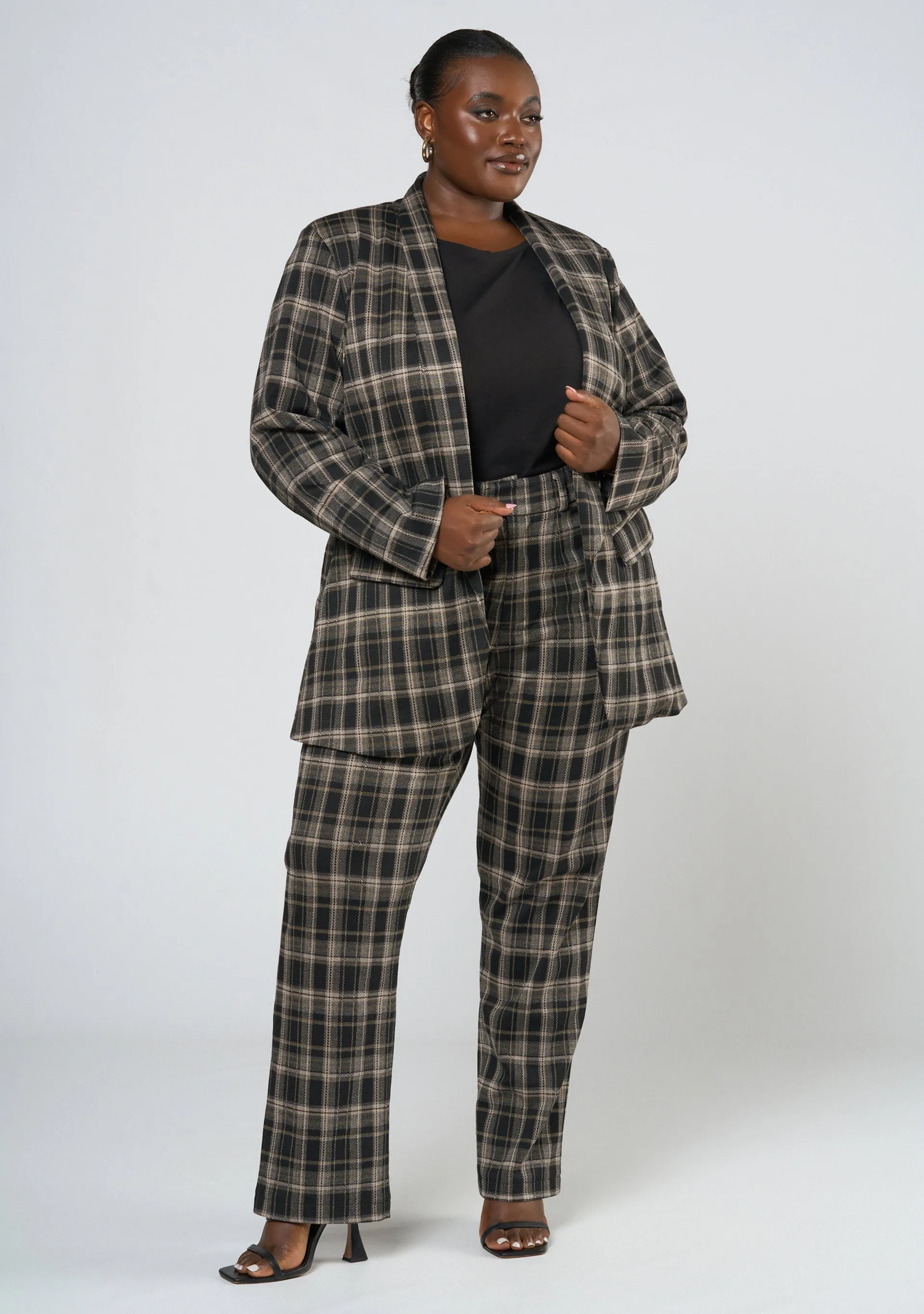 Estelle Check Ponte Pant