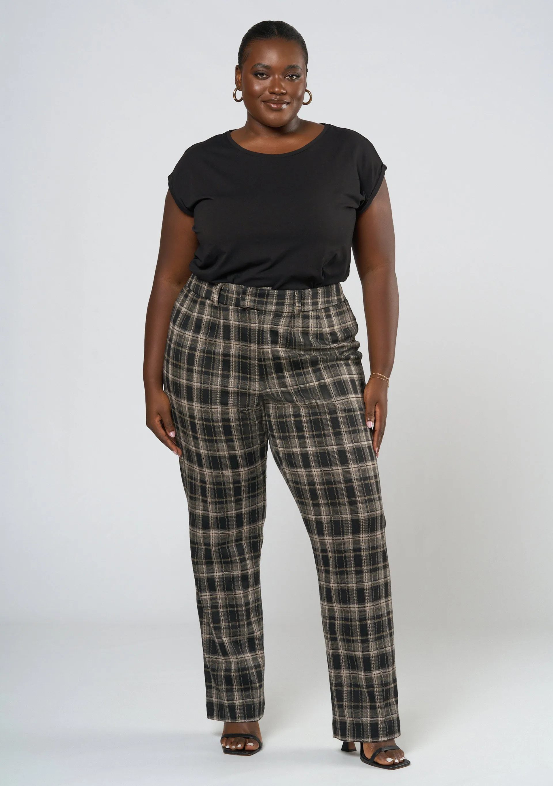 Estelle Check Ponte Pant