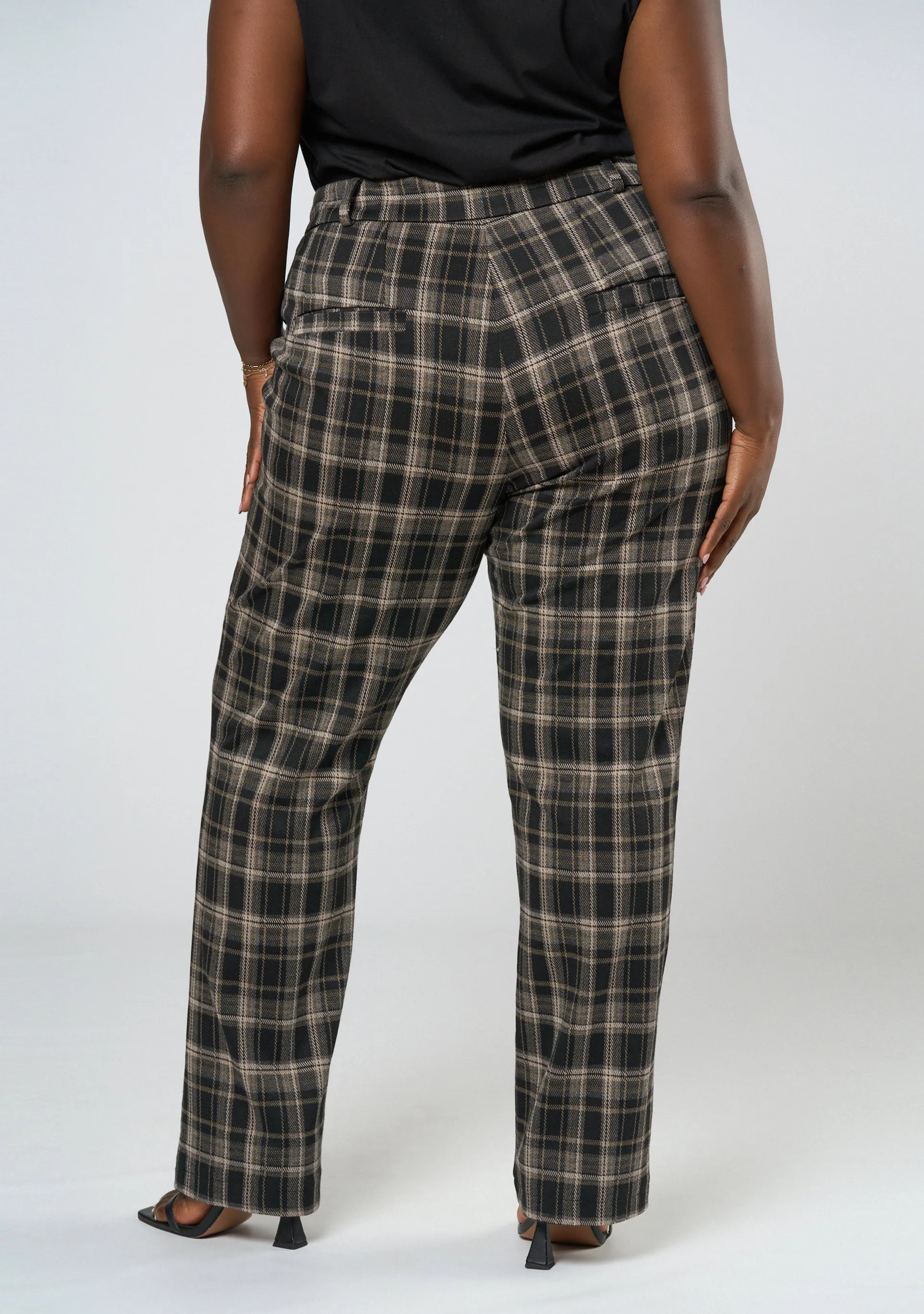 Estelle Check Ponte Pant