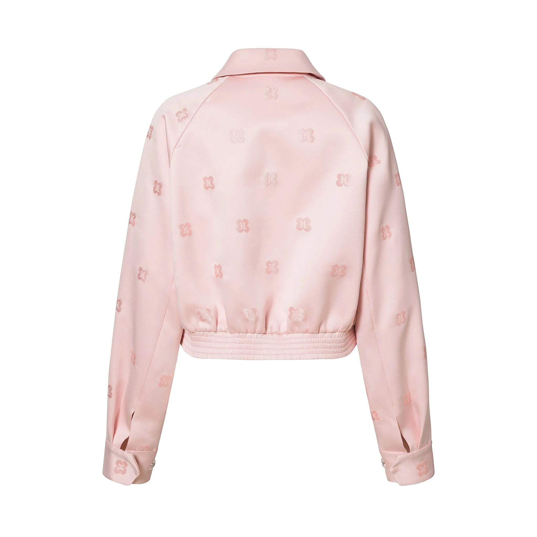 Full Embroidery Floral Jacket in Pink