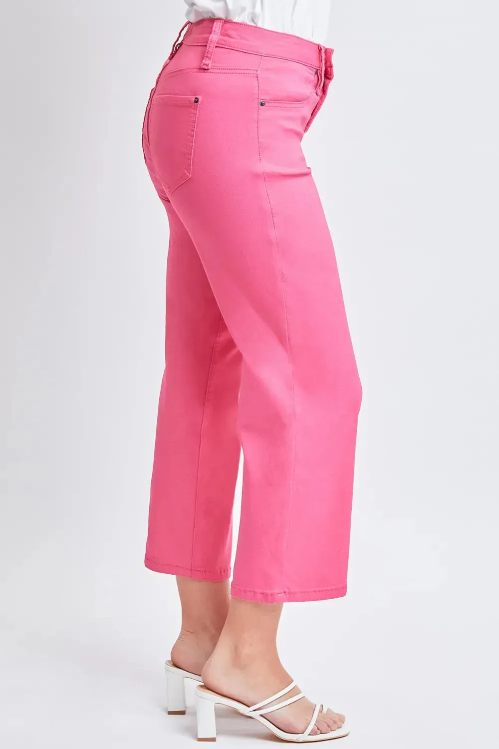 Full Size Mid-Rise Hyperstretch Cropped Straight Pants