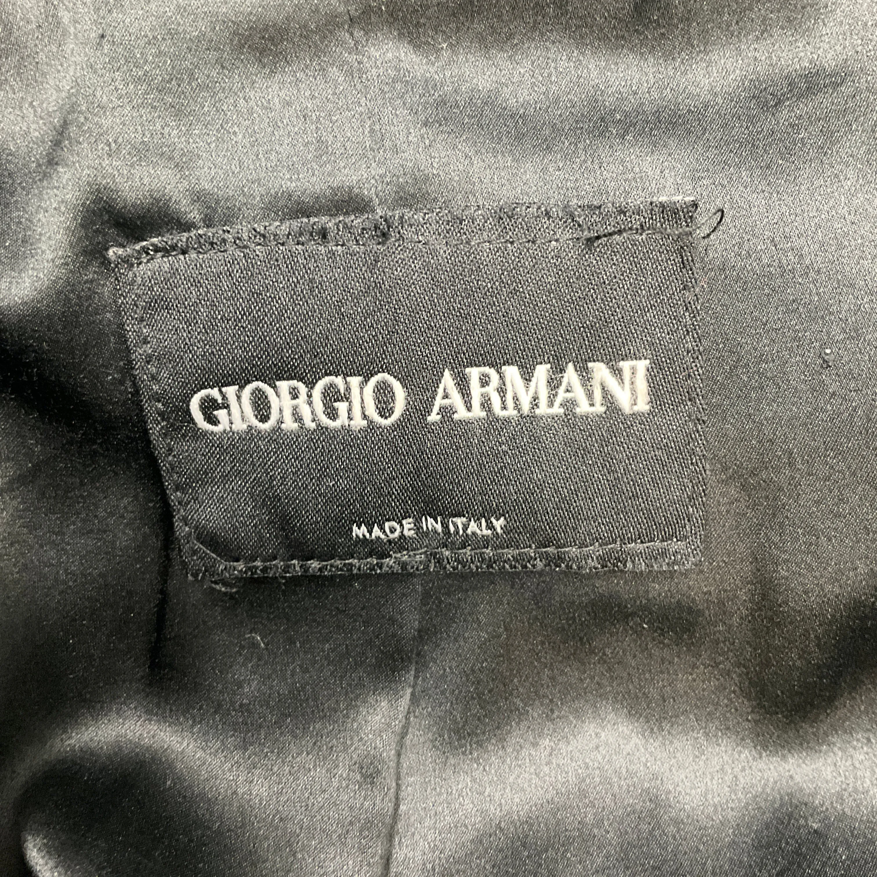 Giorgio Armani Black 2009 Shimmer One-Button Wool Jacket