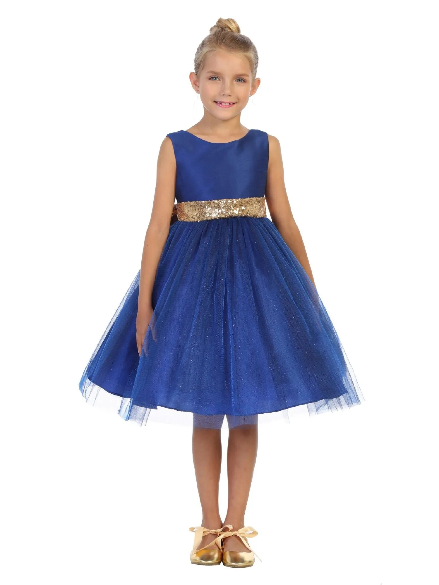 Girls Sequin Glitter Tulle Special Occasion Dress, Sizes 14.5-20.5