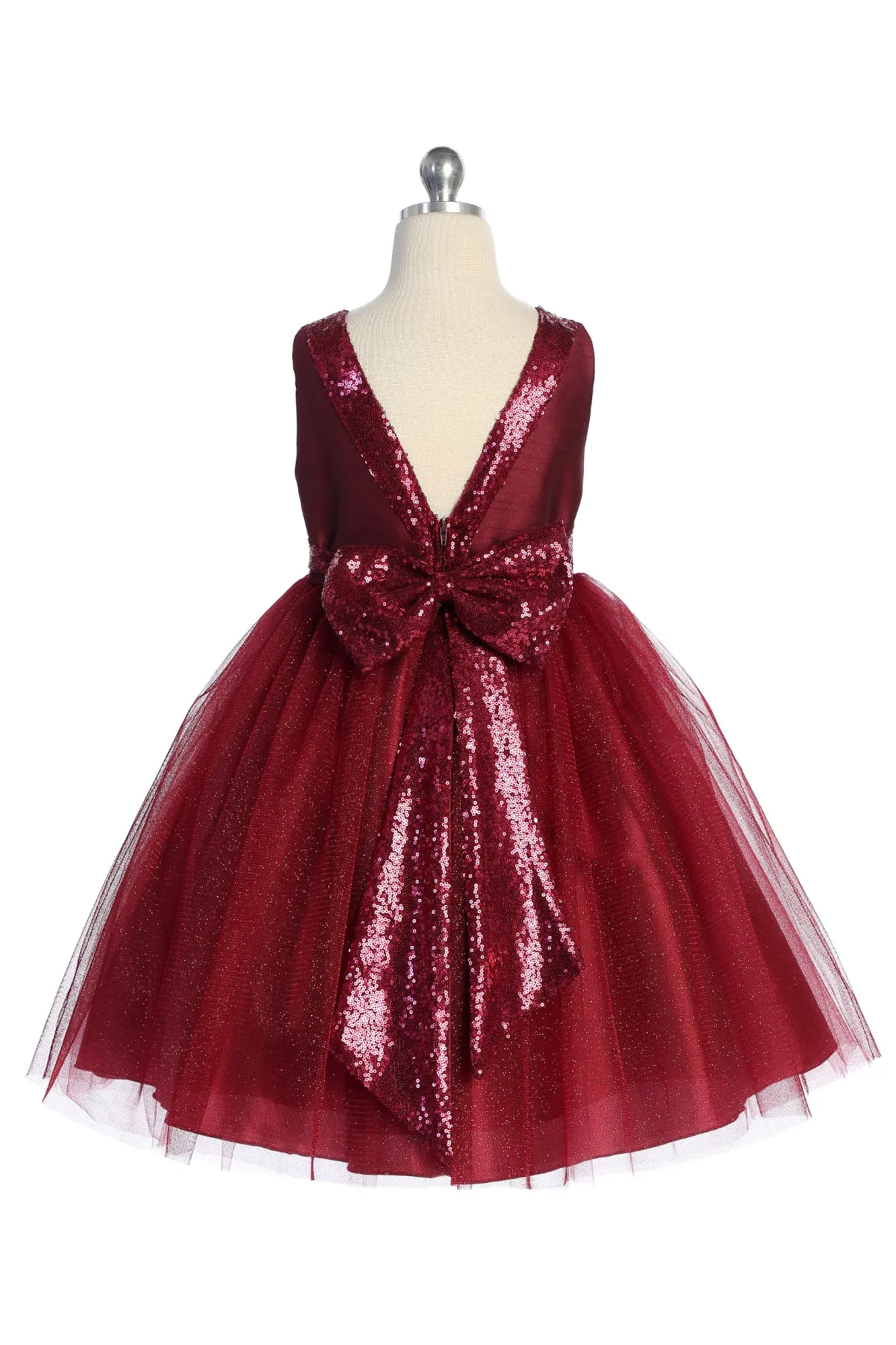 Girls Sequin Glitter Tulle Special Occasion Dress, Sizes 14.5-20.5