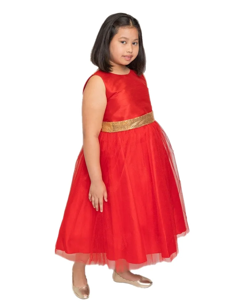 Girls Sequin Glitter Tulle Special Occasion Dress, Sizes 14.5-20.5