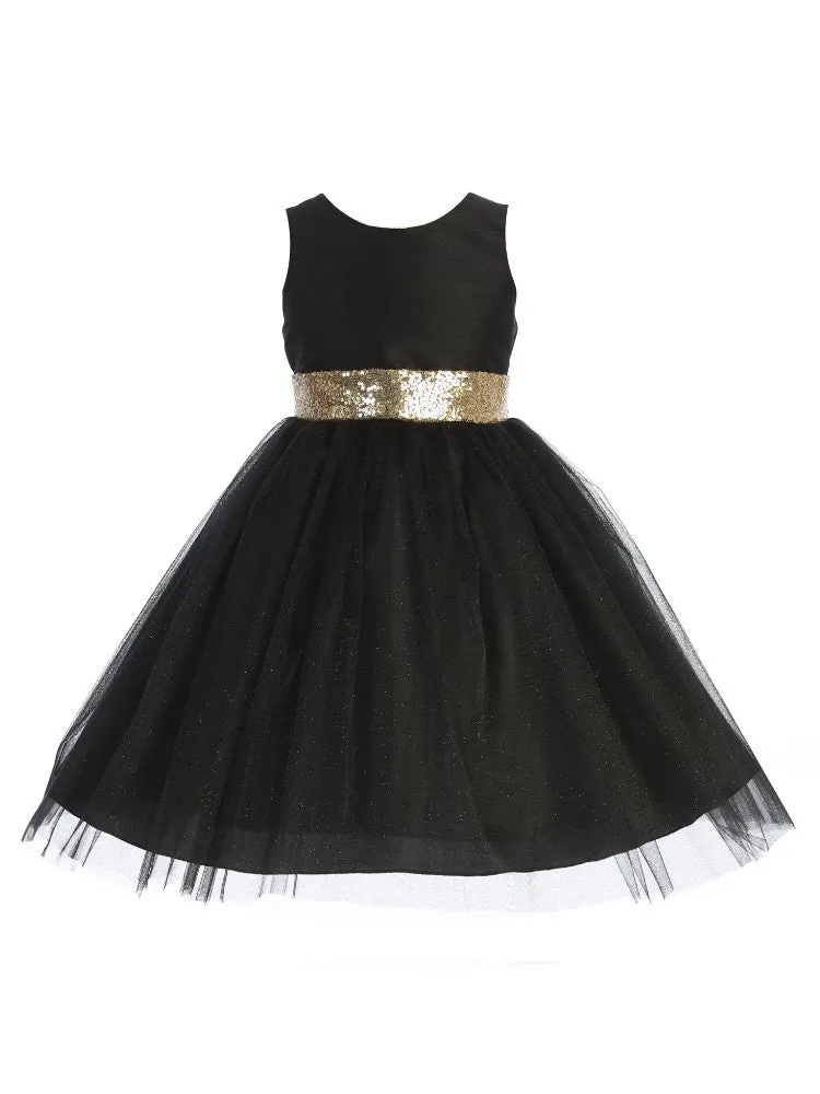 Girls Sequin Glitter Tulle Special Occasion Dress, Sizes 14.5-20.5