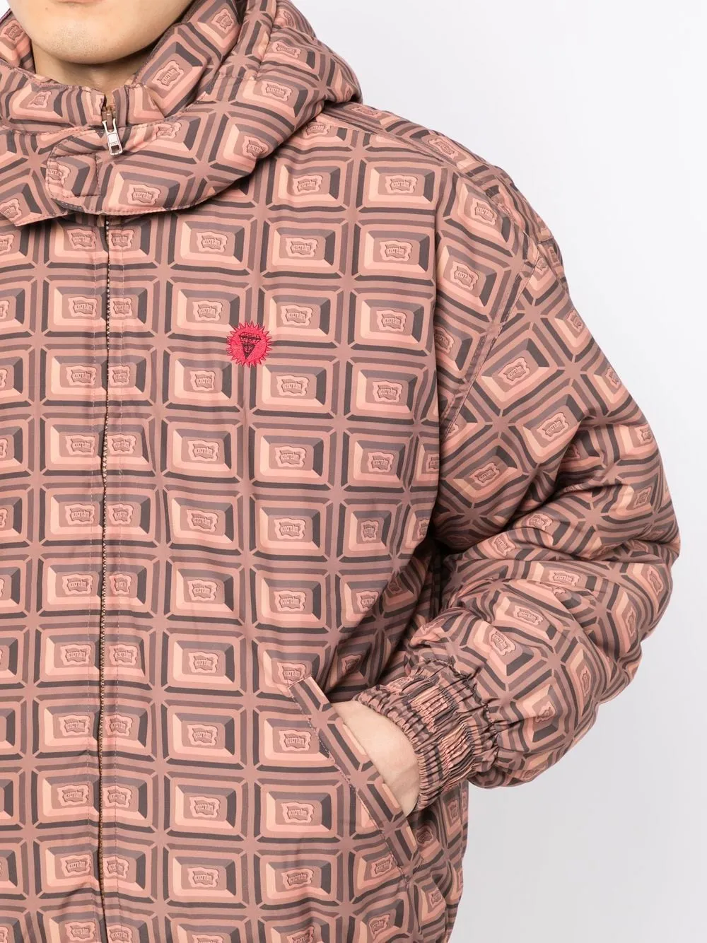 Graphic-Print Padded Jacket