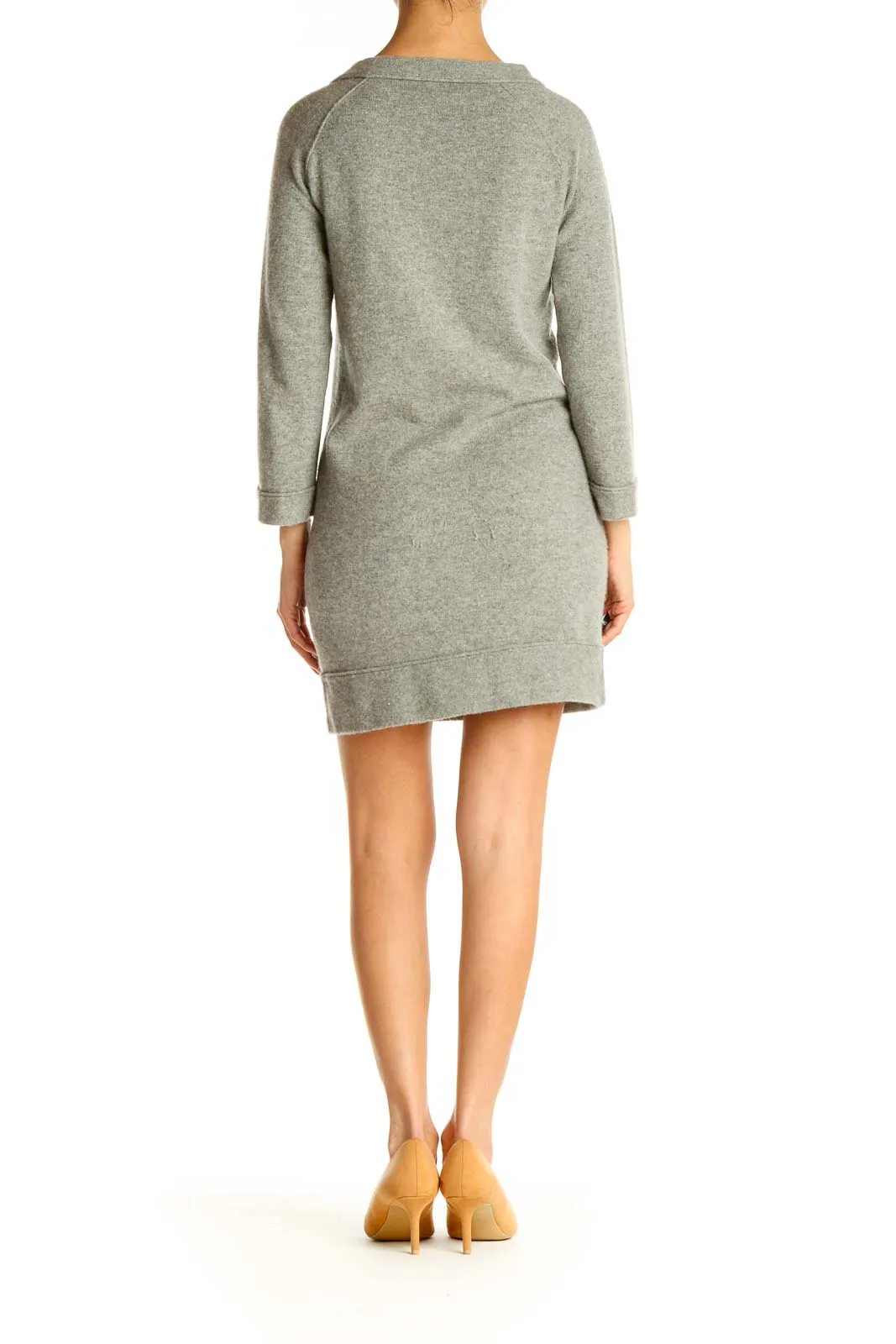 Gray Cashmere Sweater Dress