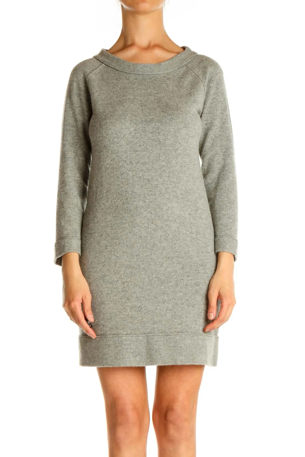 Gray Cashmere Sweater Dress