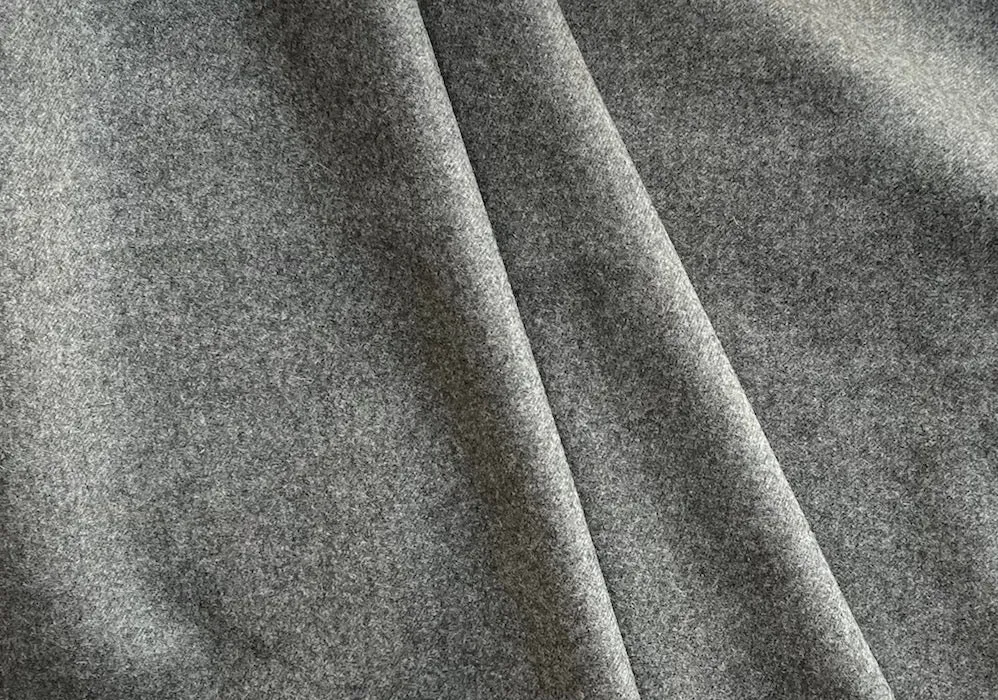 High-End Heathered Pigeon Grey Wool Flannel (Made in Italy)