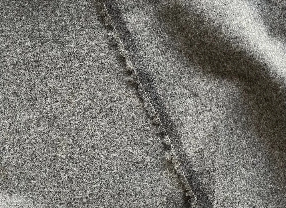 High-End Heathered Pigeon Grey Wool Flannel (Made in Italy)