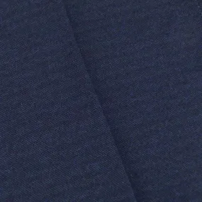 Inked Blue/Black Wool Blend Textured Jacquard Knit Fabric