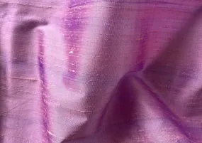 Iridescent Sweet Rose & Violet Silk Dupioni (Made in India)