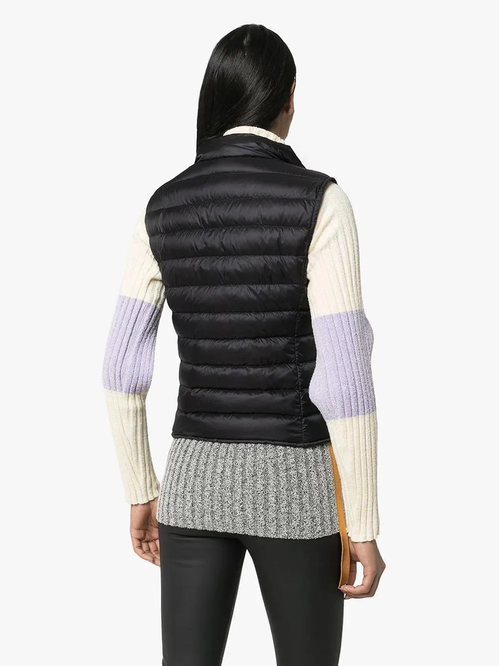 Liane mock neck logo patch down gilet