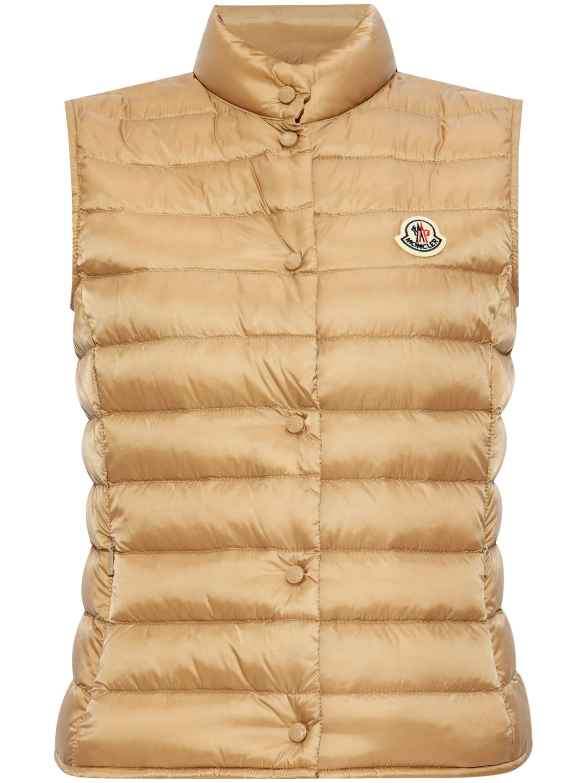 Liane mock neck logo patch down gilet