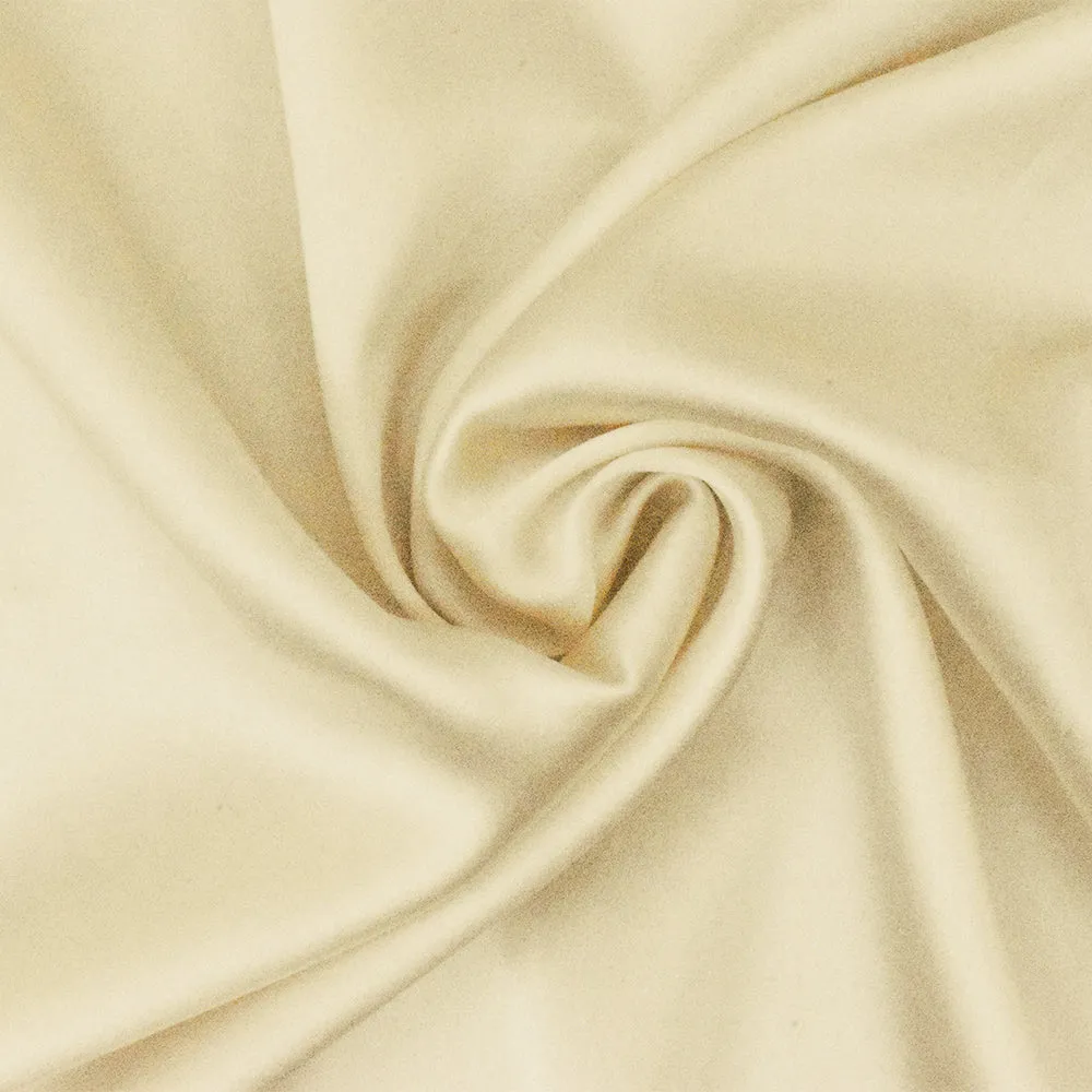 Light Beige Famous Designer Silk Stretch Spandex Charmeuse Woven Fabric