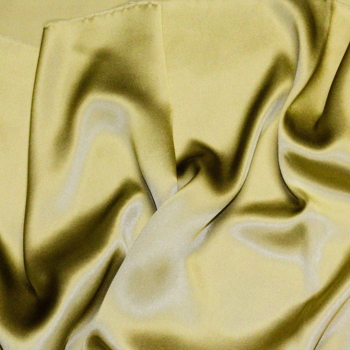 Light Olive Green Silk Charmeuse Fabric