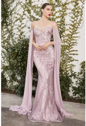 Mauve Eleanor Glass Gown