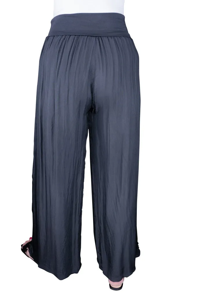 Mercedes Foldover Waist Silk Pant (PL203)