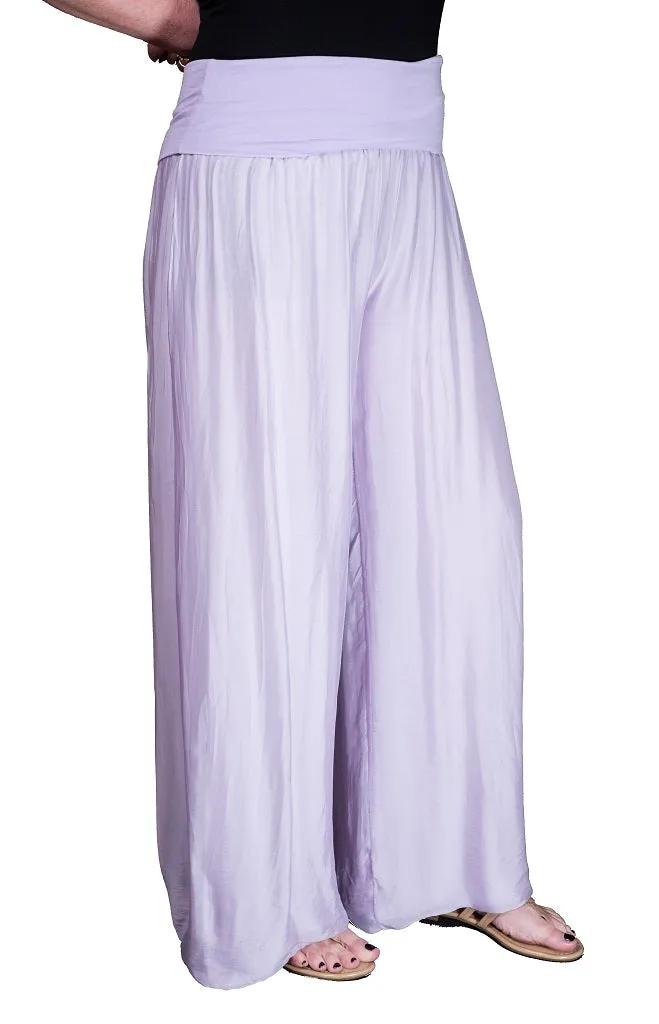 Mercedes Foldover Waist Silk Pant (PL203)