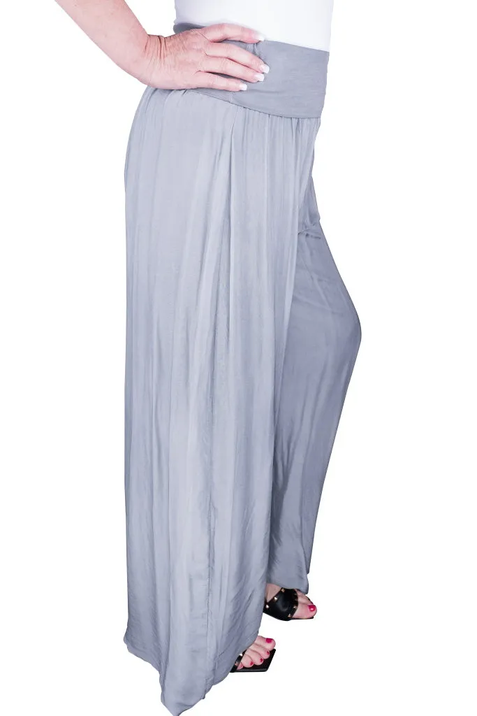 Mercedes Foldover Waist Silk Pant (PL203)