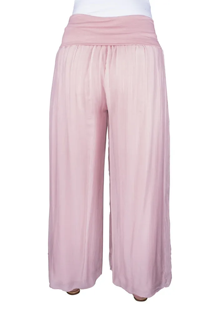 Mercedes Foldover Waist Silk Pant (PL203)