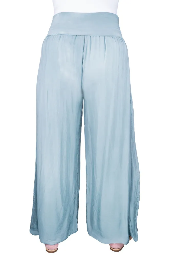 Mercedes Foldover Waist Silk Pant (PL203)