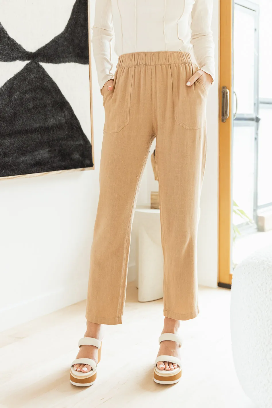 Milan Straight Leg Pants in Brown - FINAL SALE