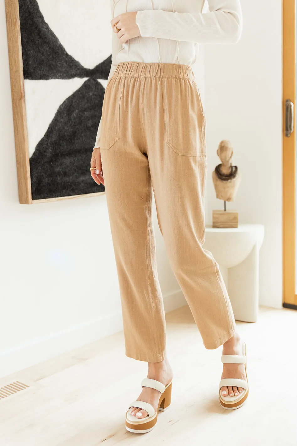 Milan Straight Leg Pants in Brown - FINAL SALE