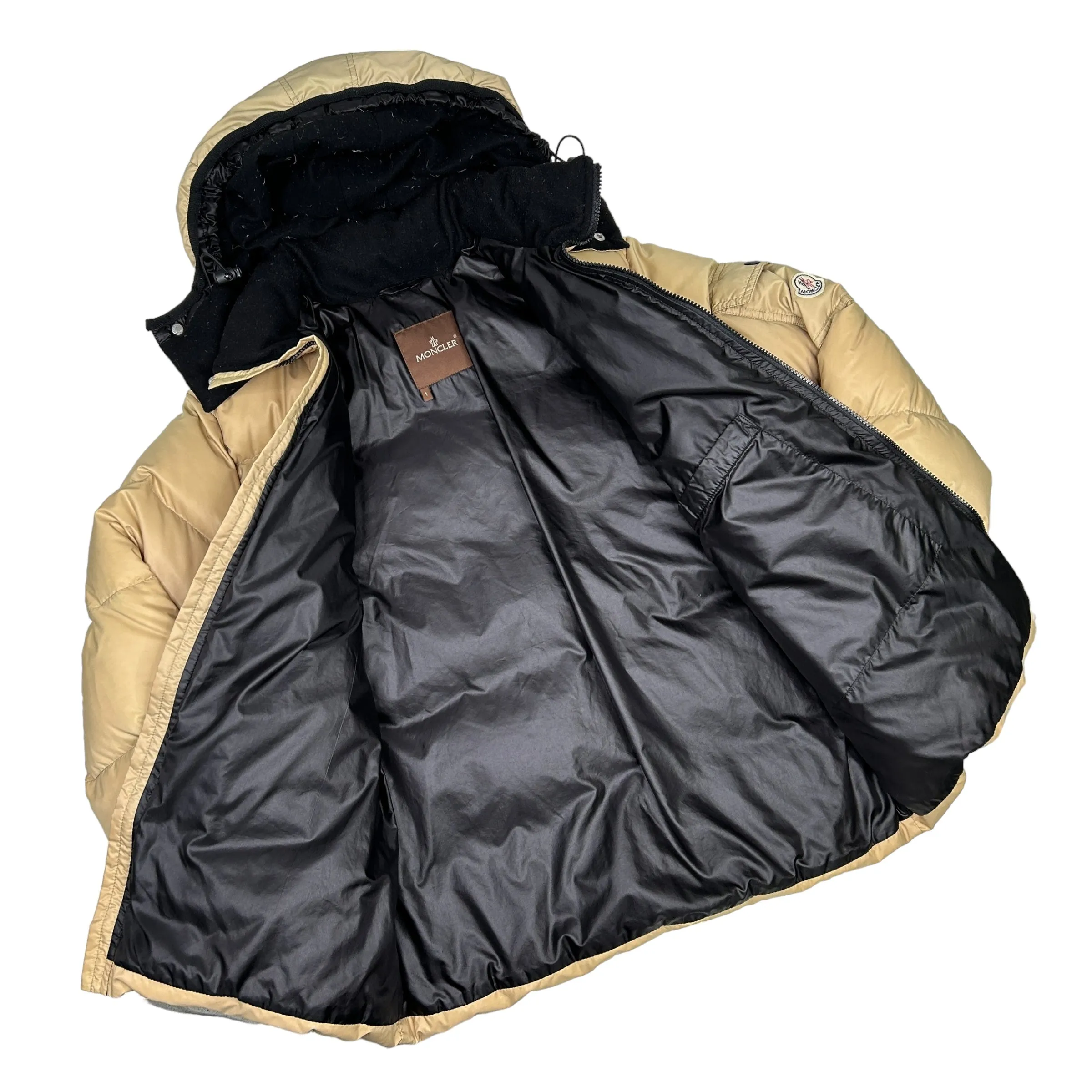 MONCLER BEIGE BAZILLE DOWN JACKET