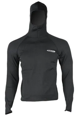 New Women's Tilos Polytex Hooded Long Sleeve Shirt - Black (Size X-Small)